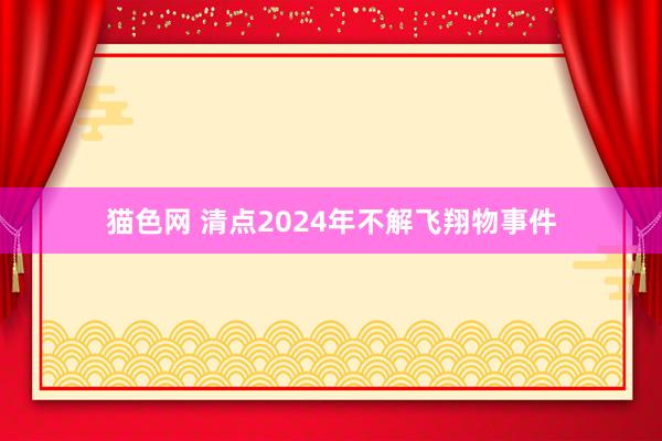 猫色网 清点2024年不解飞翔物事件