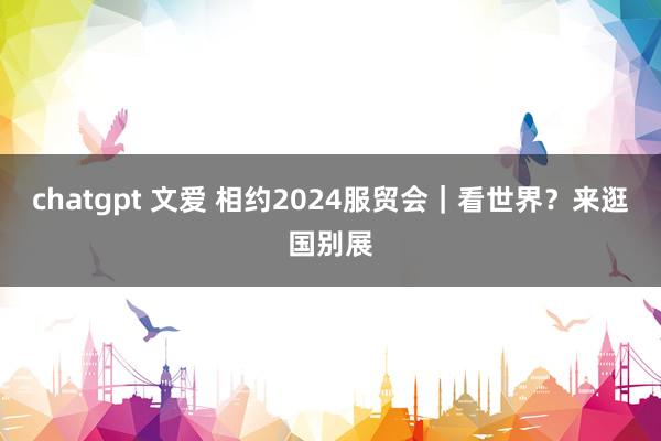 chatgpt 文爱 相约2024服贸会｜看世界？来逛国别展