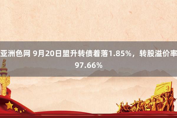 亚洲色网 9月20日盟升转债着落1.85%，转股溢价率97.66%