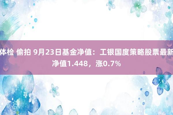 体检 偷拍 9月23日基金净值：工银国度策略股票最新净值1.448，涨0.7%