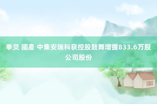 拳交 國產 中集安瑞科获控股鼓舞增握833.6万股公司股份