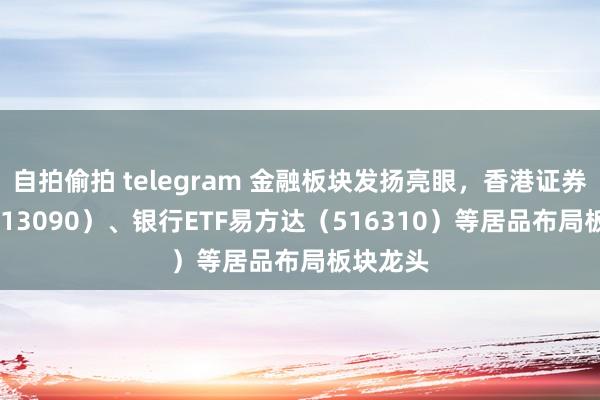 自拍偷拍 telegram 金融板块发扬亮眼，香港证券ETF（513090）、银行ETF易方达（516310）等居品布局板块龙头