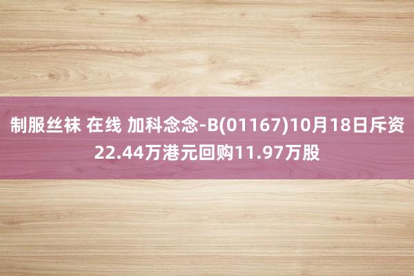 制服丝袜 在线 加科念念-B(01167)10月18日斥资22.44万港元回购11.97万股