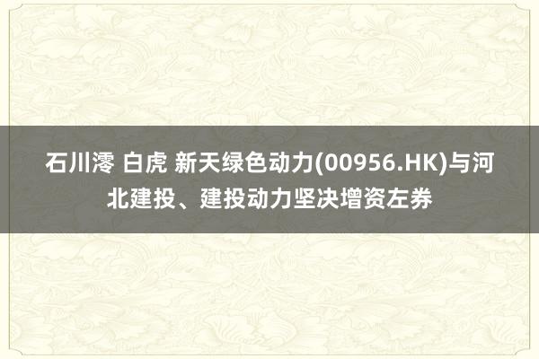 石川澪 白虎 新天绿色动力(00956.HK)与河北建投、建投动力坚决增资左券