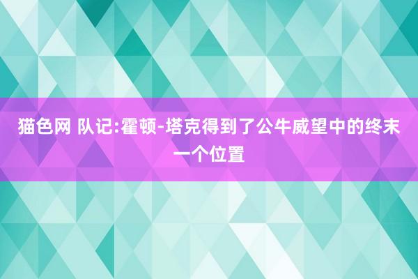 猫色网 队记:霍顿-塔克得到了公牛威望中的终末一个位置