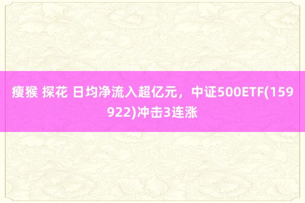 瘦猴 探花 日均净流入超亿元，中证500ETF(159922)冲击3连涨