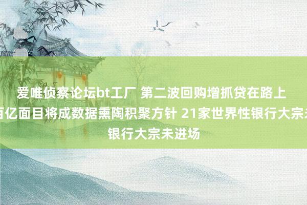 爱唯侦察论坛bt工厂 第二波回购增抓贷在路上 首批百亿面目将成数据熏陶积聚方针 21家世界性银行大宗未进场