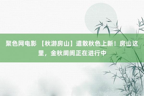 聚色网电影 【秋游房山】遣散秋色上新！房山这里，金秋阛阓正在进行中