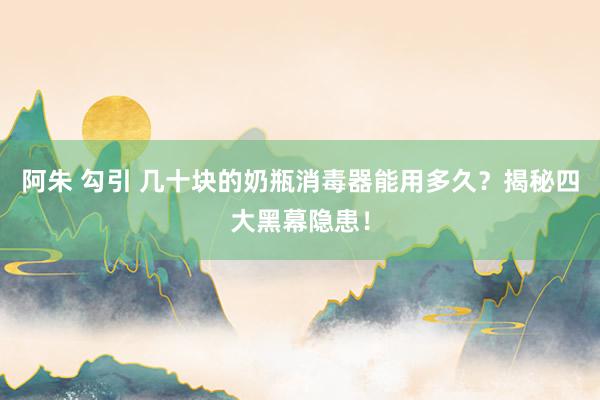 阿朱 勾引 几十块的奶瓶消毒器能用多久？揭秘四大黑幕隐患！