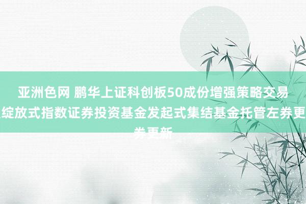 亚洲色网 鹏华上证科创板50成份增强策略交易型绽放式指数证券投资基金发起式集结基金托管左券更新