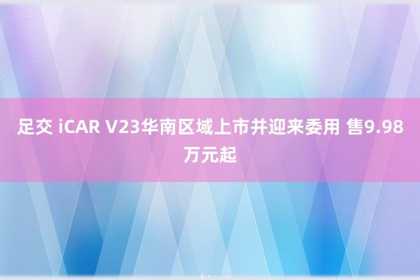 足交 iCAR V23华南区域上市并迎来委用 售9.98万元起