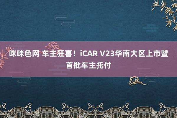 咪咪色网 车主狂喜！iCAR V23华南大区上市暨首批车主托付