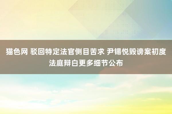 猫色网 驳回特定法官侧目苦求 尹锡悦毁谤案初度法庭辩白更多细节公布