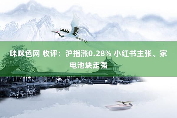 咪咪色网 收评：沪指涨0.28% 小红书主张、家电池块走强